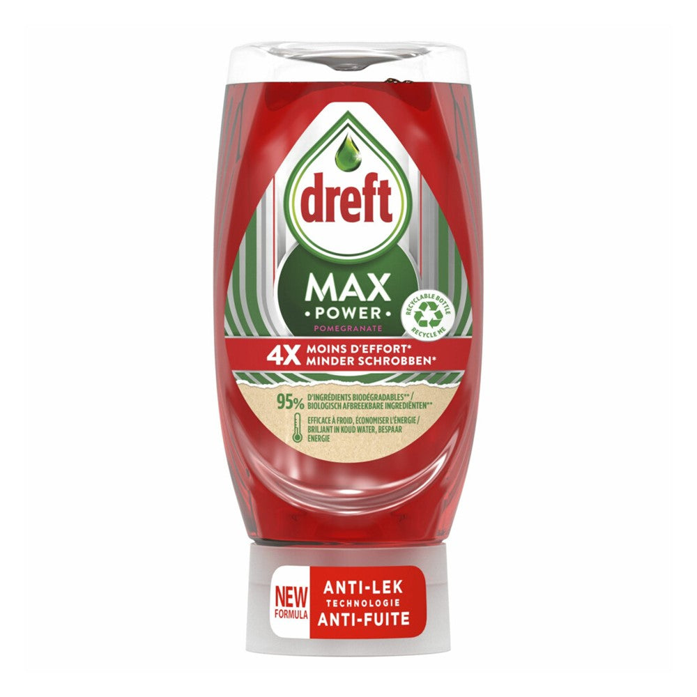 Dreft - Afwasmiddel - Vloeibaar - Max Power - Pomegranate - 370ml