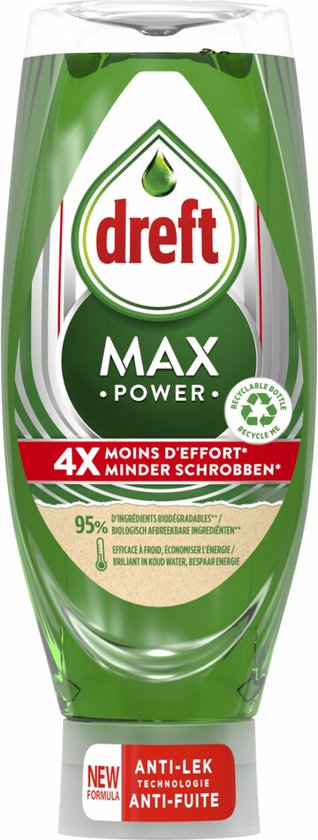 8x Dreft Max Power Afwasmiddel Original 640 ml