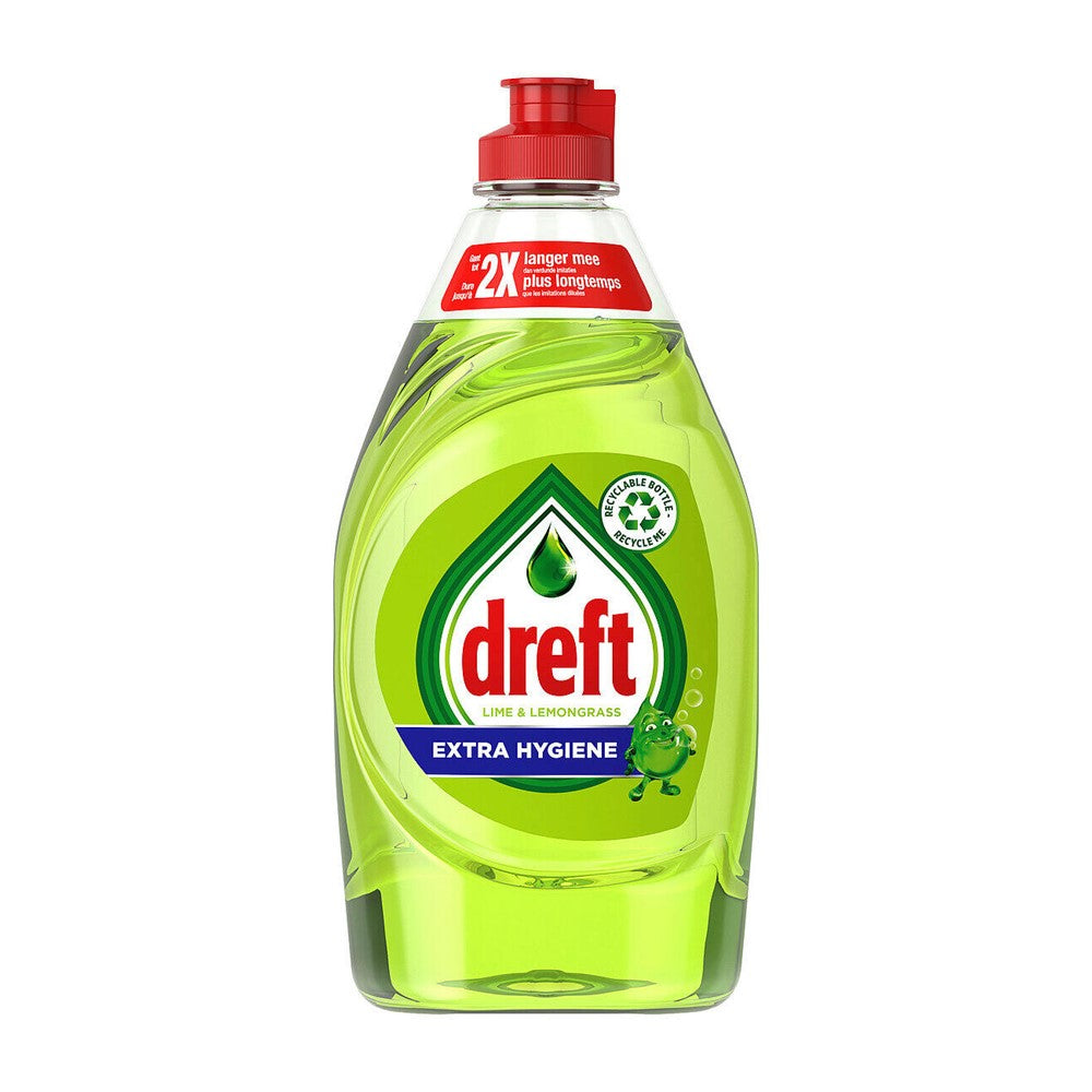Dreft - Afwasmiddel - Vloeibaar - Extra Hygiene - Lime & Lemongrass - 430ml