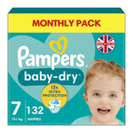 Pampers Baby-Dry - Luiers - Size 7 - 15+kg - 132 Stuks
