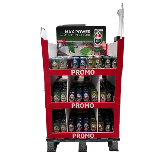 Dreft - Display - Afwasmiddel - Max Power - 7 Assortimenten - 370ml - 152 Stuks
