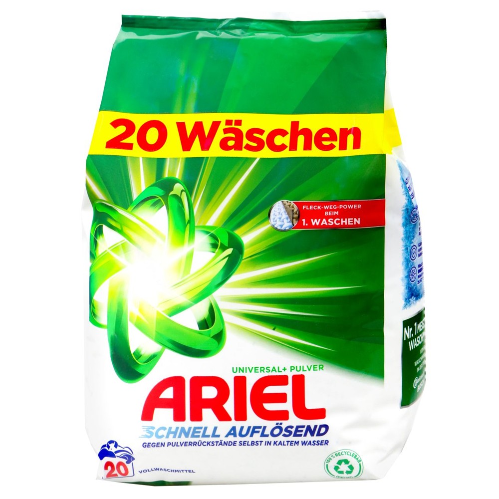 Ariel - Wasmiddel - Waspoeder - Universal+ - Regular - 20Wb/1200g