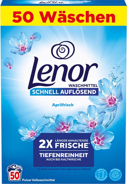 Lenor Aprilfrisch De Lente Universeel Waspoeder XL 50 wasbeurten - 3kg