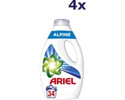 4x Ariel Vloeibaar Wasmiddel Alpine 34 Wasbeurten 1530 ml