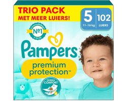 Pampers Premium Protection Luiers Trio Pack Maat 5 - 11-16 KG - 102 Stuks