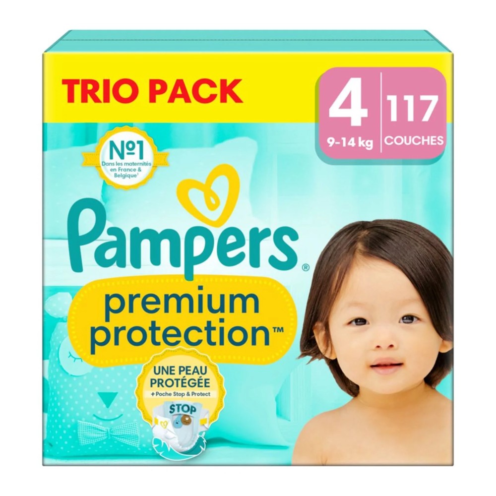 Pampers Baby-Dry - Luiers - Size 4 - 9-14kg - 117 Stuks