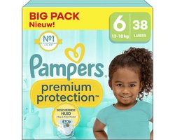 Pampers - Premium Protection - Maat 6 - Big Pack - 38 luiers - 13/18 KG