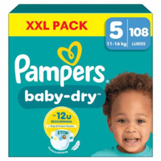 Pampers - Baby Dry - Maat 5 - Mega Pack - 108 stuks - 11/16 KG