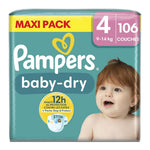 Pampers Baby-Dry - Luiers - Size 4 - 9-14kg - Maxi Pack - 106 Stuks