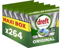 Dreft Platinum All In One Vaatwastabletten - Original - 264 Capsules - Maxi Box