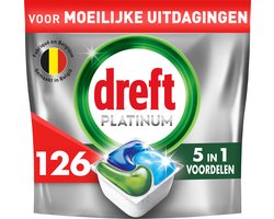 Dreft Platinum All In One Vaatwasmiddel - Original - Voordeelverpakking 6 x 21 Vaatwastabletten