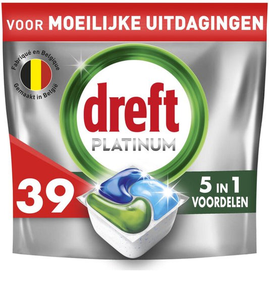 Dreft Vaatwastabletten Platinum All In One Original - 39 stuks