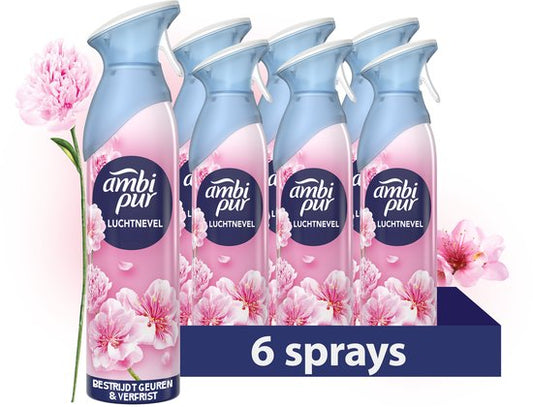 Ambi Pur / Febreze Air Effects Luchtverfrisser Spray Vleugje Bloesem - 6 x 185 ml