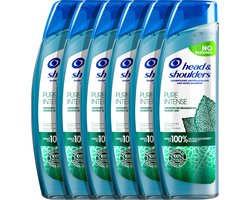 Head & Shoulders Pure Intense Kalmeert Jeuk - Anti-roos shampoo - Met Pepermunt - Voordeelverpakking 6 x 250 ml