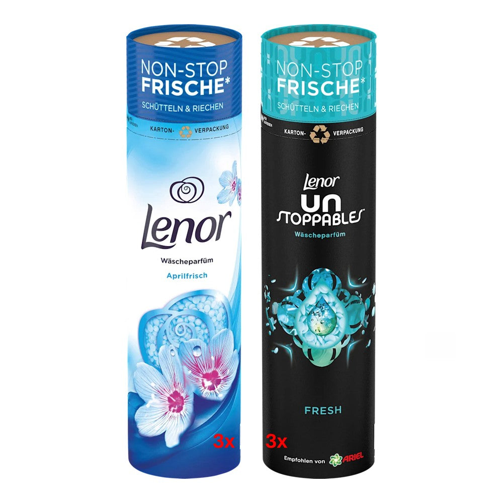Lenor - Wasverzachter - Gemengde Doos - Parels - 3xFresh & 3xAprilfrisch - 6x300g