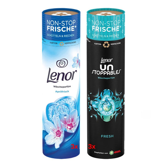 Lenor - Wasverzachter - Gemengde Doos - Parels - 3xFresh & 3xAprilfrisch - 6x300g