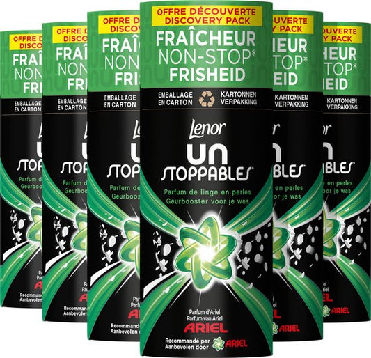 Lenor Unstoppables - Geurbooster Voor Je Was - Geur van Ariel - Voordeelverpakking 6 x 140g