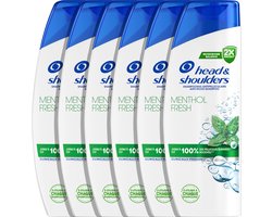 Head & Shoulders Menthol Fresh - Anti-Roos Shampoo - Dagelijks Gebruik - Fris Gevoel - Voordeelverpakking 6 x 300 ml
