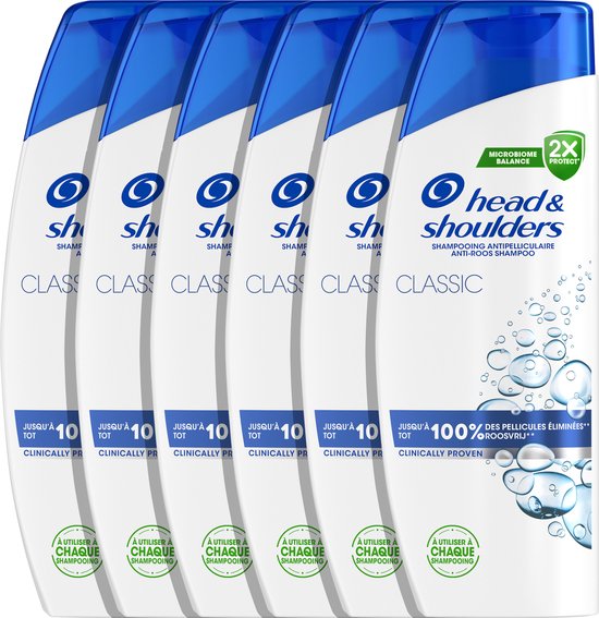 Head & Shoulders Classic - Anti-roos Shampoo - Fris Gevoel Voor Dagelijks Gebruik - Voordeelverpakking 6 x 300 ml