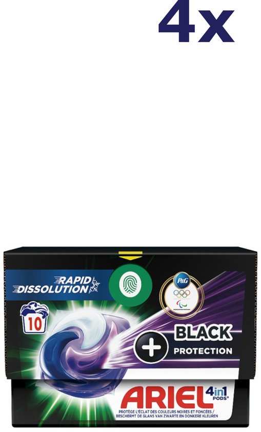 Ariel 4in1 pods Wasmiddel black protection 4x 10 Wasbeurten
