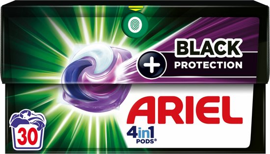 Ariel 4in1 PODS Black Protection – Wasmiddelcapsules – 30 stuks – Voor zwarte & donkere was