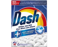 Dash - Witter dan Wit - Waspoeder - Witte Was - 40 Wasbeurten