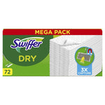 Swiffer - Vochtige Vloerdoekjes - Navulling - Dry Wipes - 3x Capture - 72 Stuks