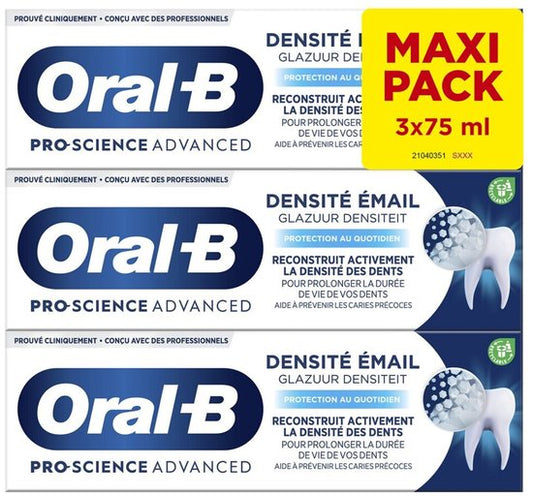Oral-B Tandpasta Pro Science Advanced Glaze Density Daily Protection - 3x75 ml