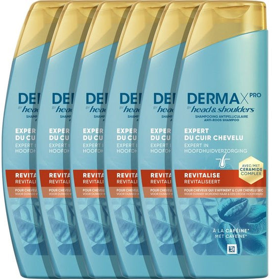 DermaXPro by Head & Shoulders Revitaliserende Anti-roos shampoo - 6 x 400ML