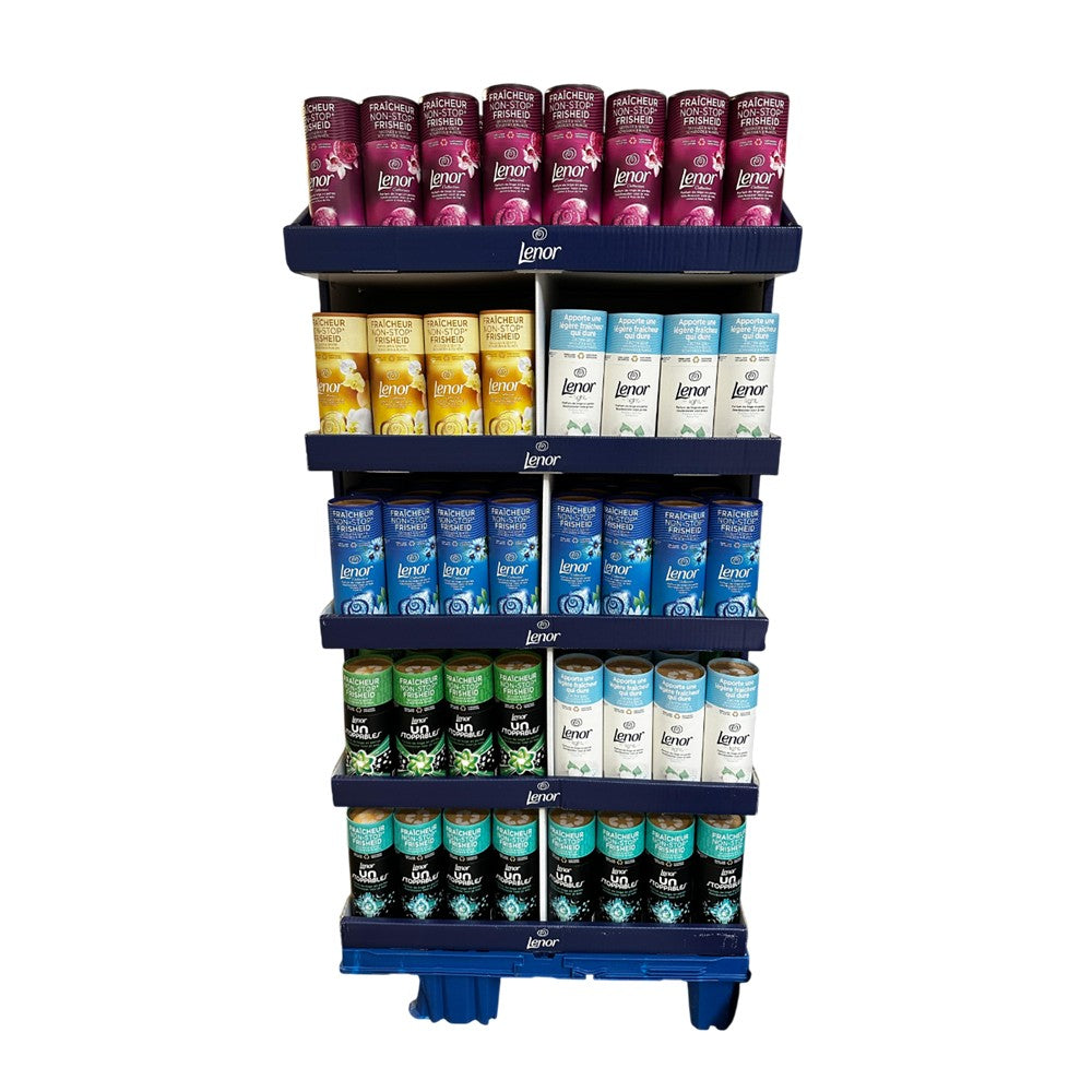 Lenor - Display - Wasparfum - Parels - 165g - 6 Assortimenten - 182 Stuks