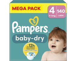 Pampers - Baby Dry - Maat 4 - Mega Pack - 140 stuks - 9/14 KG