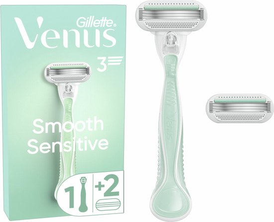 Gillette - Venus Smooth Sensitive Scheersysteem - Inclusief 2 scheermesjes