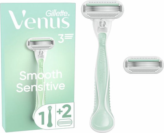 Gillette - Venus Smooth Sensitive Scheersysteem - Inclusief 2 scheermesjes