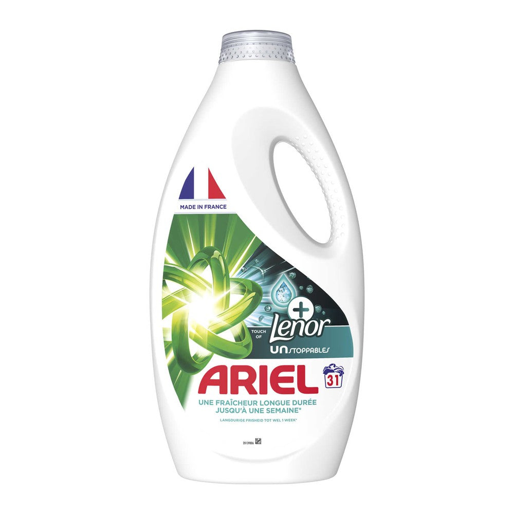 Ariel - Wasmiddel - Vloeibaar - Touch of Lenor - Unstoppables Universal+ - 25Wb/1250ml