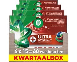 Ariel 4in1 Wasmiddel Pods +Ultra Vlekverwijderaar - 4 x 15 Wasbeurten