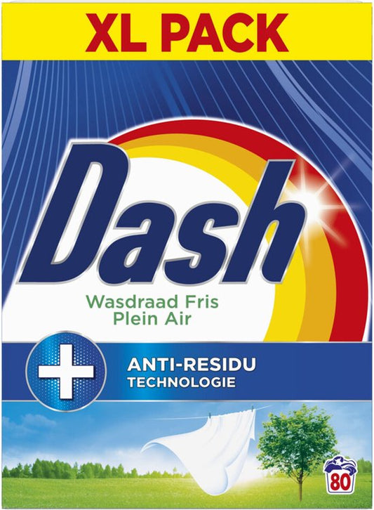 Dash Waspoeder Wasdraad Fris 80 Wasbeurten - 4,4 kg