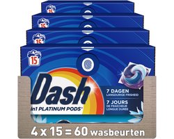 Dash 4in1 Platinum Wasmiddel Pods Zeebries - 4 x 15 wasbeurten
