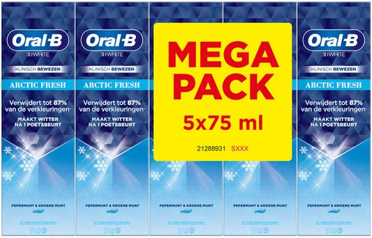 Oral-B 3D White Arctic Fresh Tandpasta - 5x75 ml