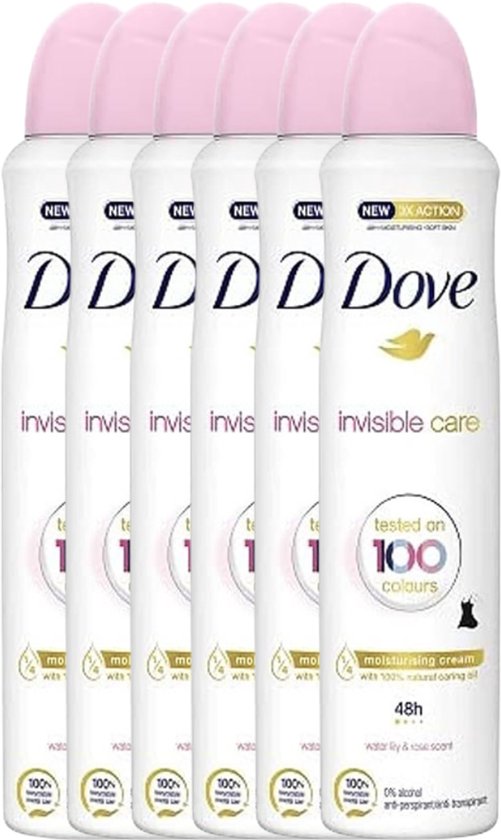 Dove Invisible Care - 250 ml - Deodorant - 6 stuks - Voordeelverpakking