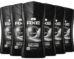 AXE 3-in-1 Douchegel - Black - 6 x 250 ml - Voordeelverpakking