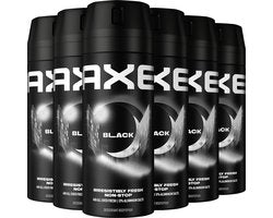 AXE Deodorant Bodyspray - Black - 6 x 150 ml - Voordeelverpakking
