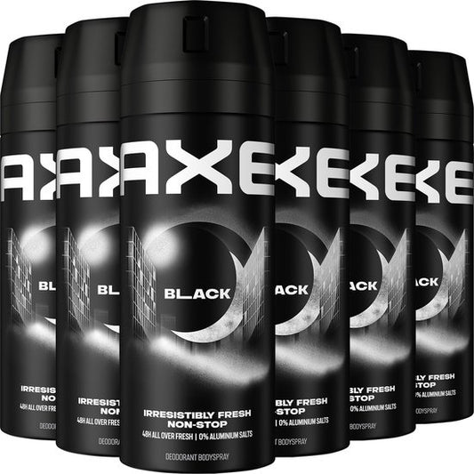 AXE Deodorant Bodyspray - Black - 6 x 150 ml - Voordeelverpakking
