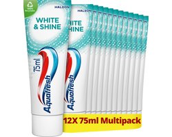 Aquafresh White & Shine - Tandpasta - Voordeelverpakking - Whitening - 12x75ml