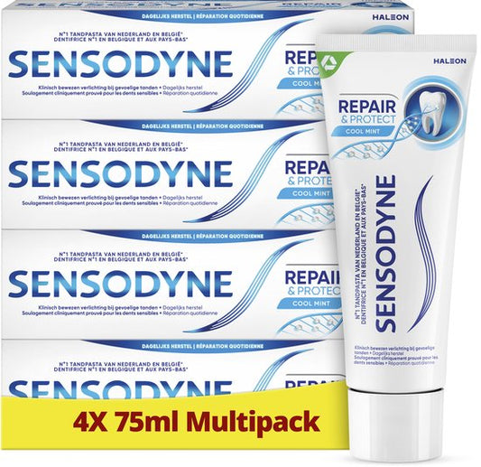 Sensodyne Repair & Protect – Tandpasta – Gevoelige tanden – Multipack – 4 x 75 ml