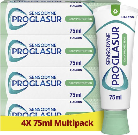 Sensodyne Proglasur Daily Protection - Tandpasta - Dagelijkse bescherming - Gevoelige tanden - 4 x 75 ml