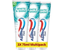 Aquafresh White & Shine - Tandpasta - Voordeelverpakking - Whitening - 3x75ml