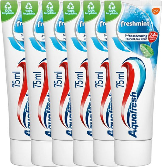 Aquafresh Freshmint 6x75ml - Tandpasta