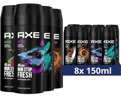 AXE Deodorant Bodyspray Mix Set- 8 stuks - Voordeelverpakking