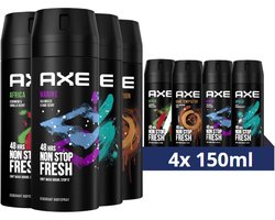 AXE Deodorant Bodyspray Mix Geschenkset - 4 stuks - Voordeelverpakking