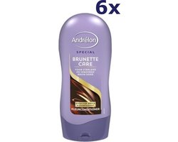 Andrélon Kleurconditioner Brunette Care voor stralend en verzorgd bruin haar - 6 x 300 ml - Voordeelverpakking